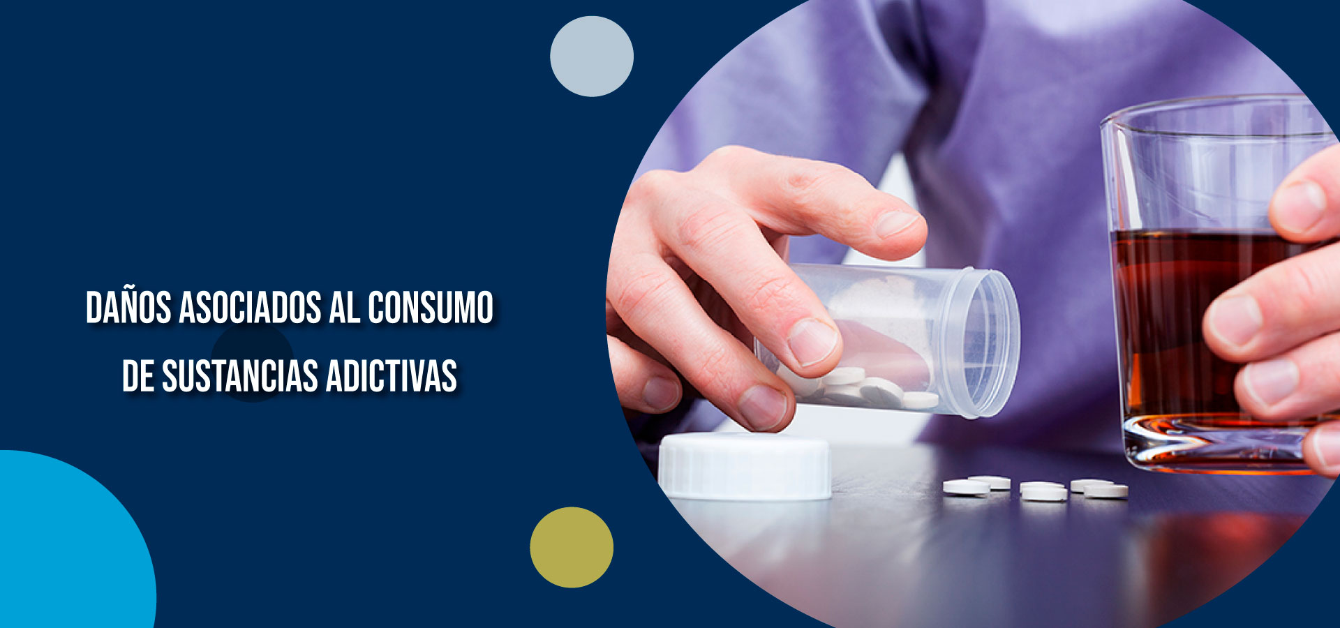 Clínica Ser - Daños asociados al consumo de sustancias adictivas - Banner